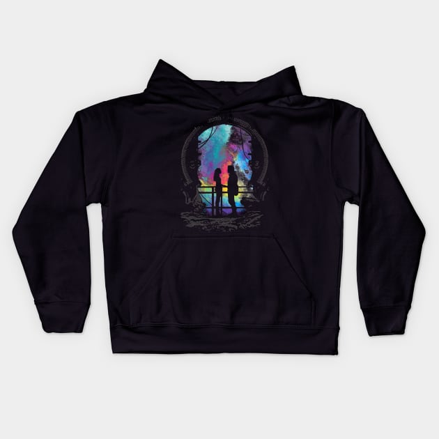 Universal Alignment Kids Hoodie by johnoconnorart